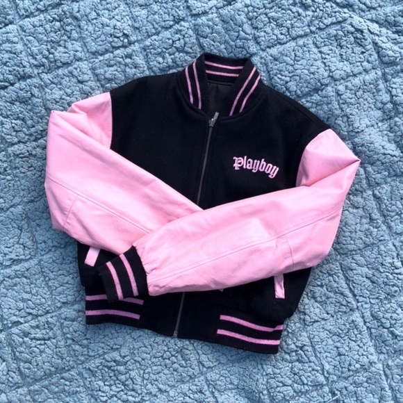 PLAYBOY Jackets & Coats Official Vintage Playboy Cropped Varsity